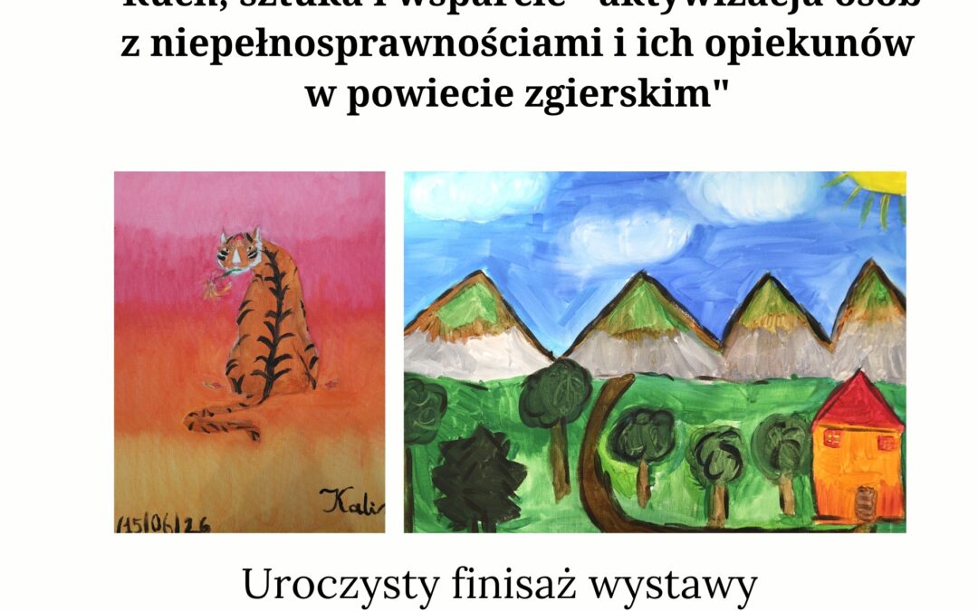 Wystawa prac uczestników warsztatów plastycznych i fotografii smartfonowej w Zgierzu